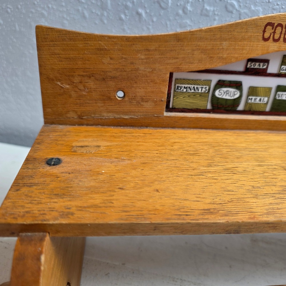 Vintage Wood Country Store Paper Towel Holder Wall Mount Shelf General Store - Picture 7 of 16